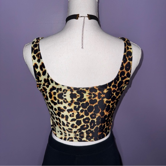 NEW Zaful Leopard Print Scoop Neck Knotted Tankini Top - Picture 13 of 16